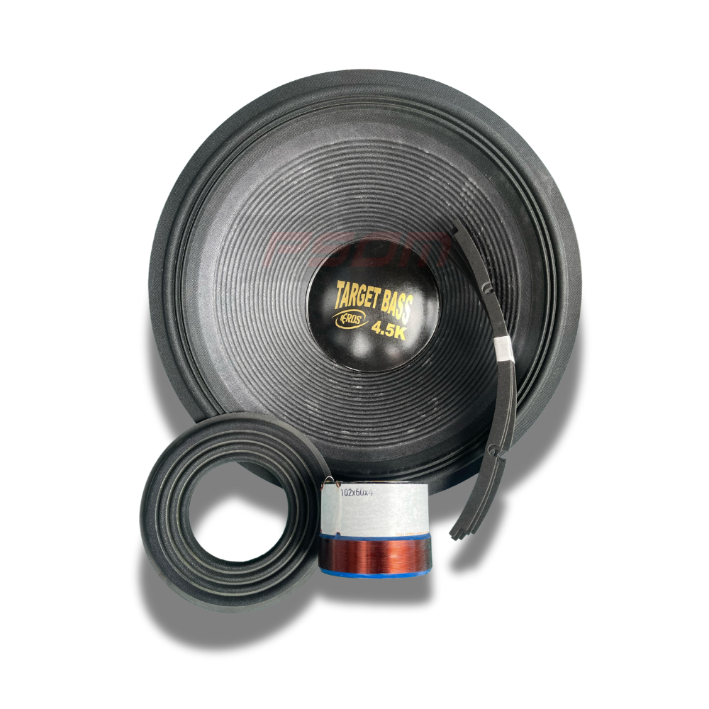 Kit Reparo Desmontado Para Alto-Falante 18" Eros Target Bass 4.5K – 4 Ohms - 8 Ohms
