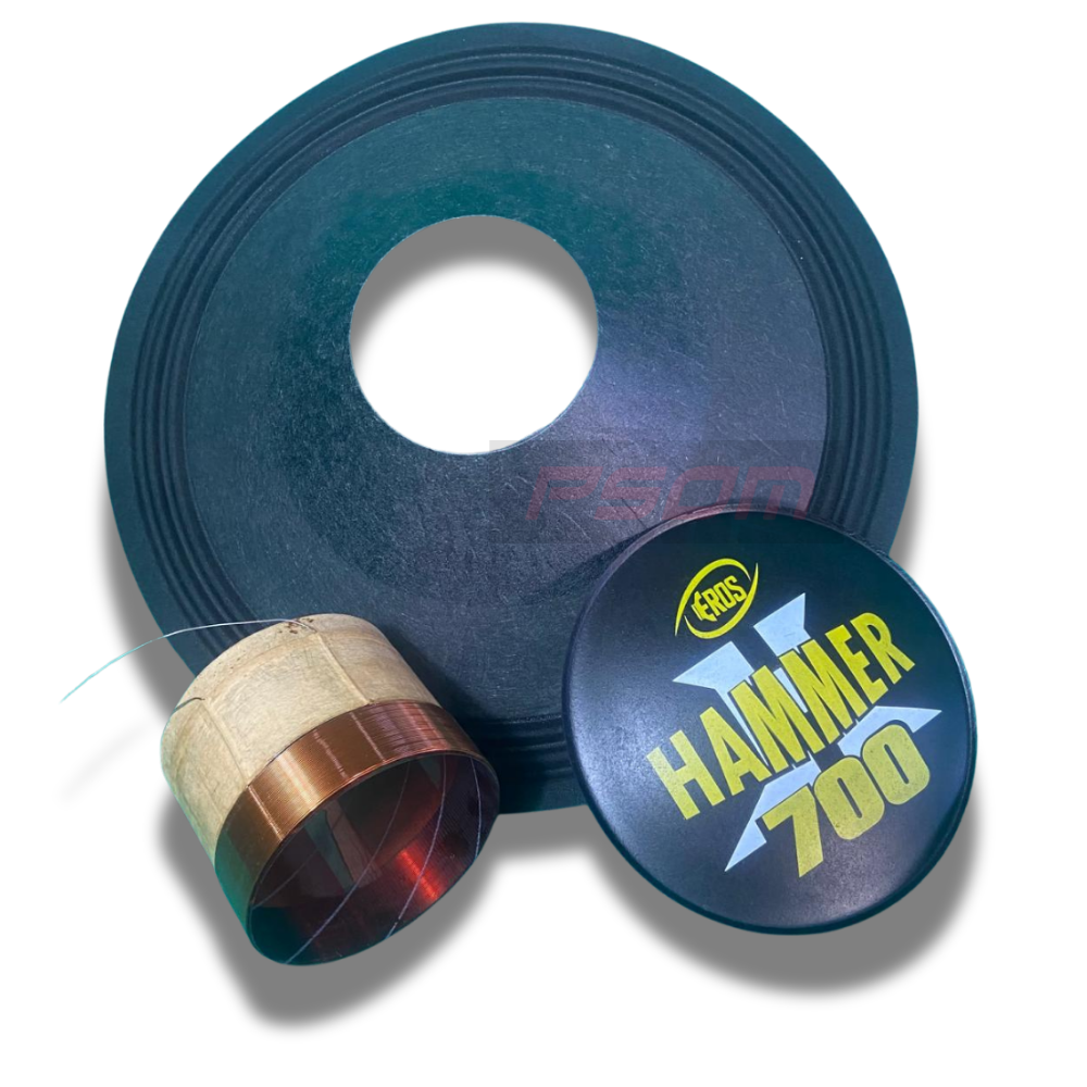 Kit Reparo Desmontado Para Alto-Falante 12" Eros Hammer 700 – 4 Ohms - 8 Ohms