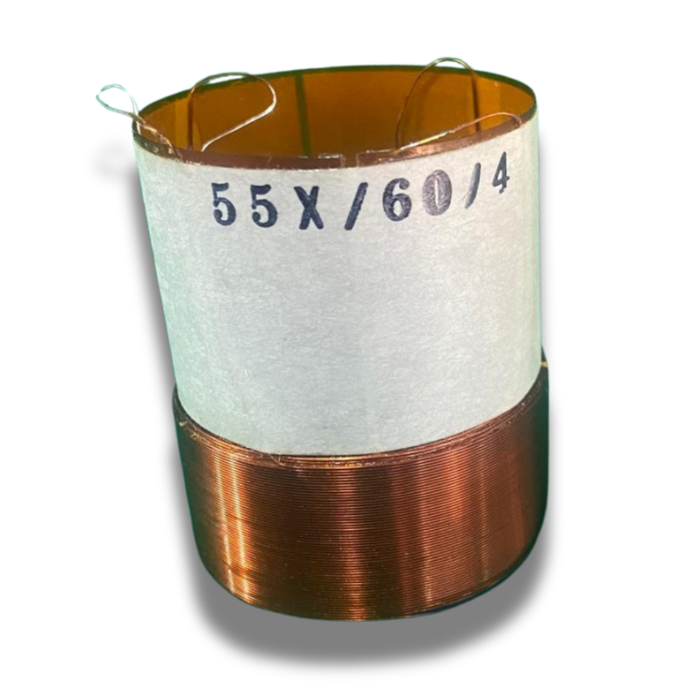 Bobina Reforçada de Racha Kapton 55x60 4+4 - 70/25 - 4 e 8 Ohms