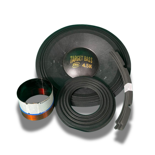 Kit Reparo Desmontado Para Alto-Falante 15" Eros Target Bass 4.5K – 4 Ohms - 8 Ohms