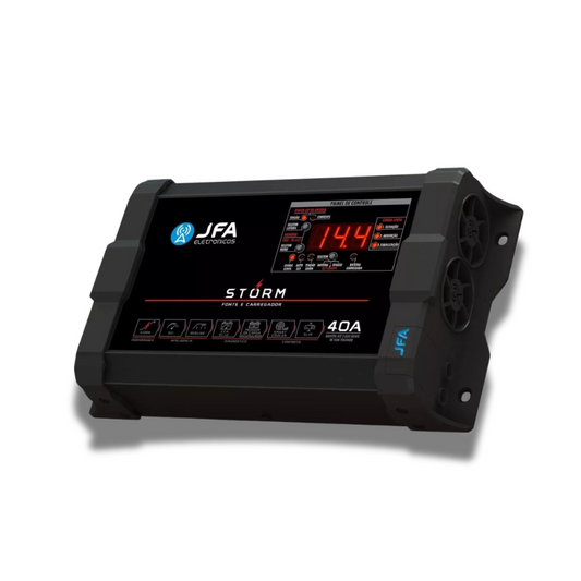 Fonte Automotiva JFA STORM 40A 600W Bivolt com Voltímetro