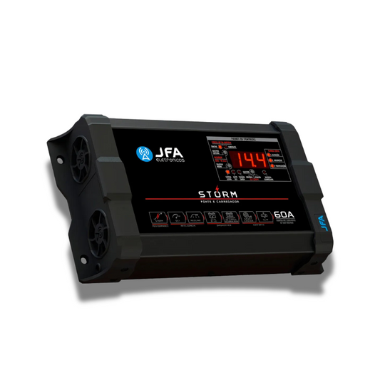 Fonte Automotiva JFA STORM 60A 900W Bivolt com Voltímetro