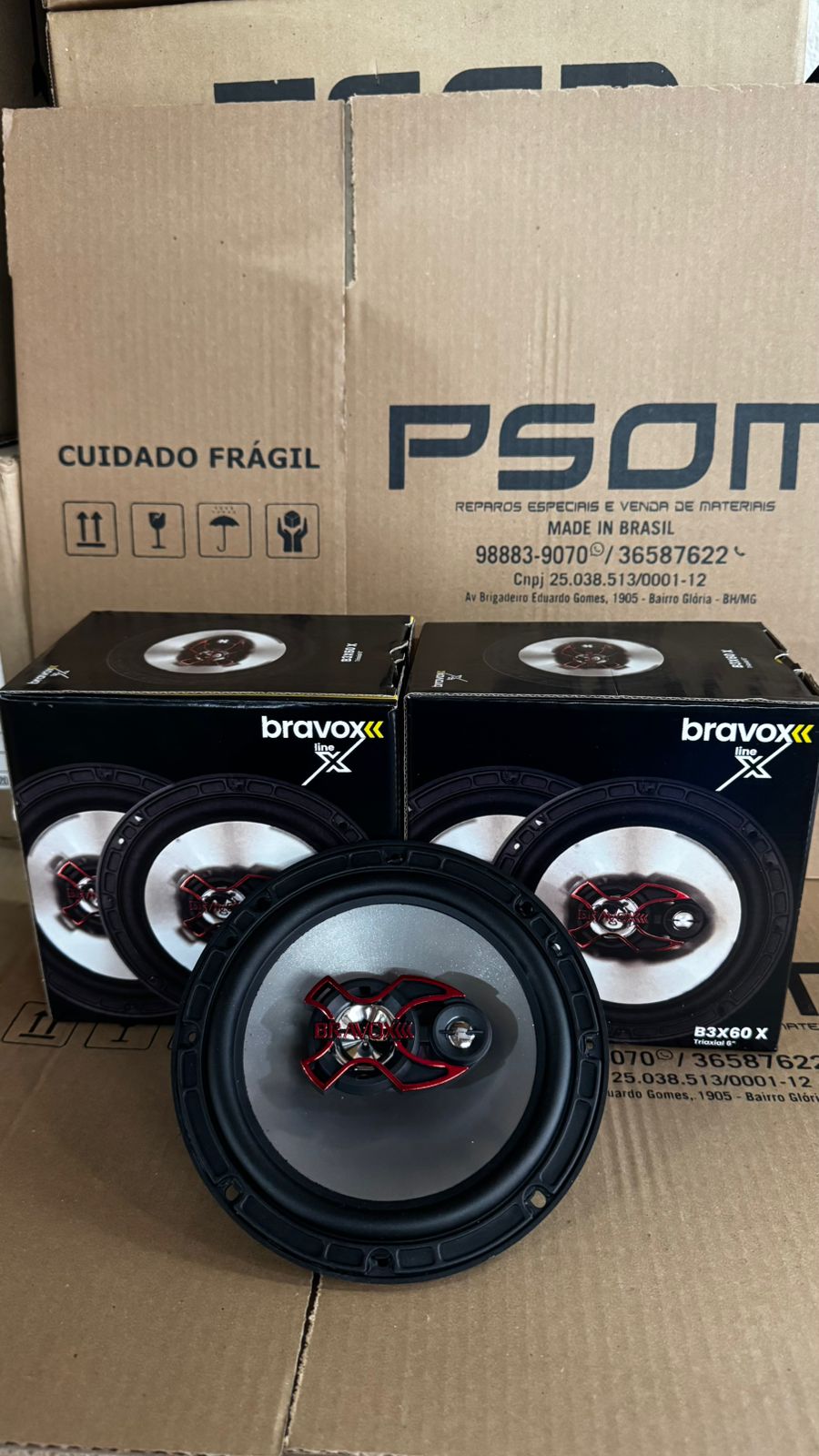 Alto falante 6 polegadas bravox 55 rms