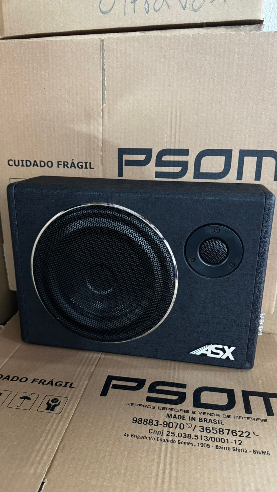Caixa slim Sub de 8 polegadas ASX