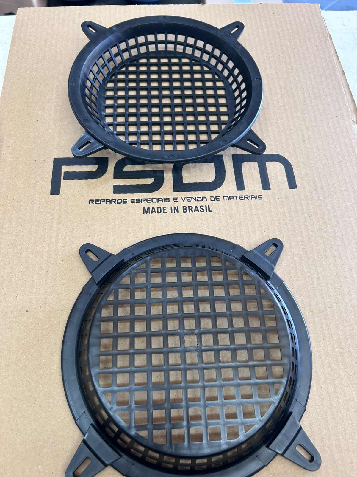 Kit Tela Grade Alto Falante Plástico Preta 8/10/12/15 Polegadas